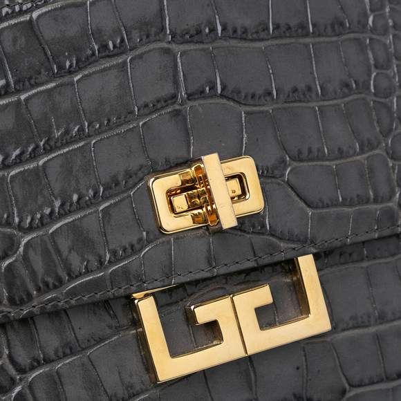 Pre-Loved Givenchy Medium Croc Embossed Eden Crossbody - Picture 5 of 8